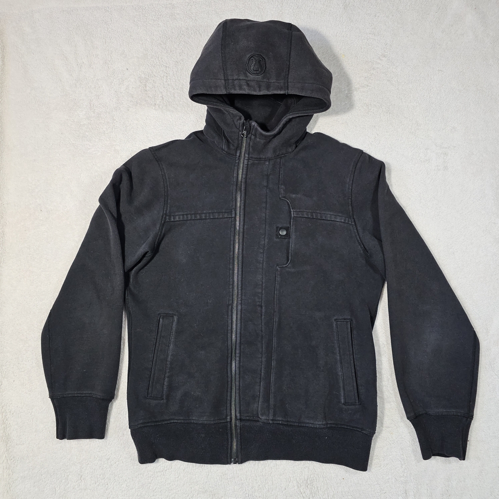 Lululemon Mens Scuba Athletica Zip Up Heavyweight Black Fleece Hoodie Size ~M